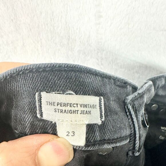Madewell The Perfect Vintage Straight Jean Size 23 Black Crossover Edition - Picture 6 of 7